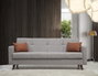 Atelier Del Sofa Polya Sofá Cama de 3 Plazas Gris Claro